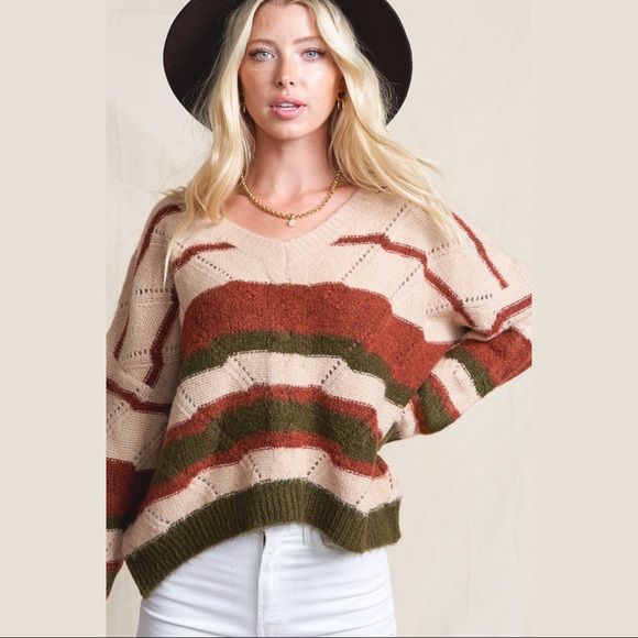 Soft Textured Sweater - Olive - Picture 2 of 2